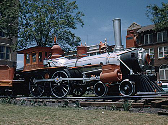 Locomotive #1 as it appeared in the 1950's located in downtown El Paso