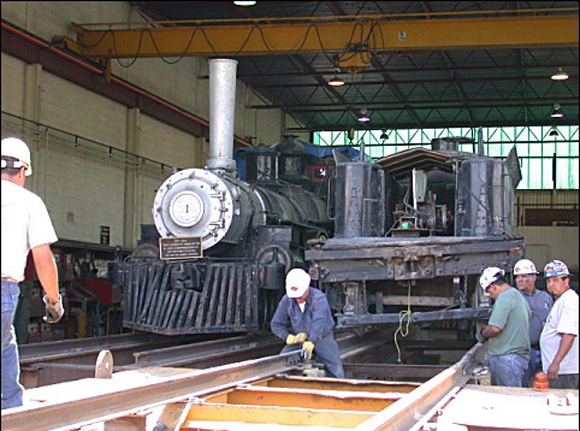 Engine Number 1 in place at the restoration facility