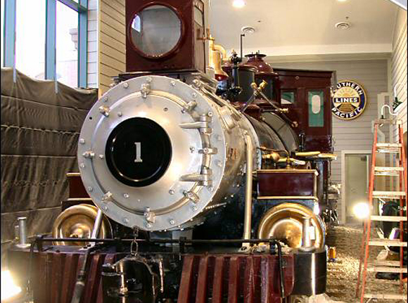 A front view of the locomotive