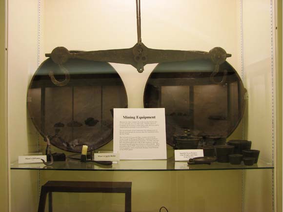 Part of the extensive mining artifact collection from early 1900